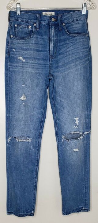 Madewell The Perfect Vintage Jean Size 27 Light Wash Distressed