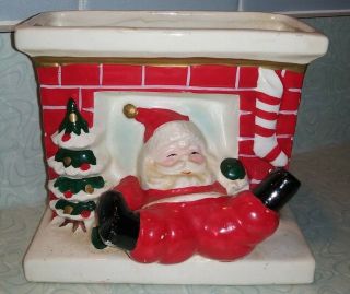 1959 Santa Down The Chimney Lego Brand Planter Fill It With Candy Canes