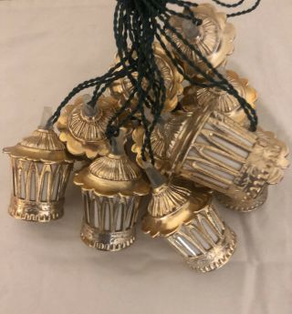 10 Very Rare￼￼ Vintage Christmas Lantern Light Covers Hard Plastic Blow Mold