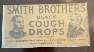 Vintage Smith Brothers Black Cough Drops