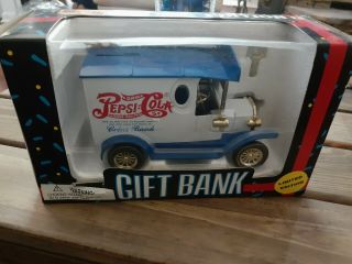 Pepsi Cola Delivery Truck Golden Classic Diecast Gift Bank