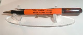 Vintage Mechanical Pencil Veedol Tydol Motor Oil W/ Oil Sample,  Security Md