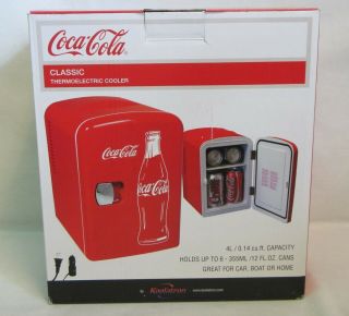 Coca - Cola Classic Thermoelectric Cooler 6 - Can Mini Fridge Koolatron