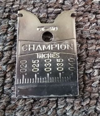 Vintage Champion Spark Plugs Chrome Gap Tool.