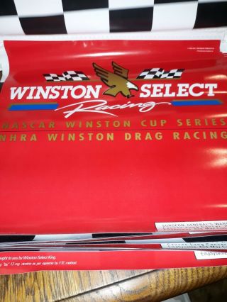 Vintage 1994 Nascar Winston Select Camel Smokin Joes Racing Banner Flags 3