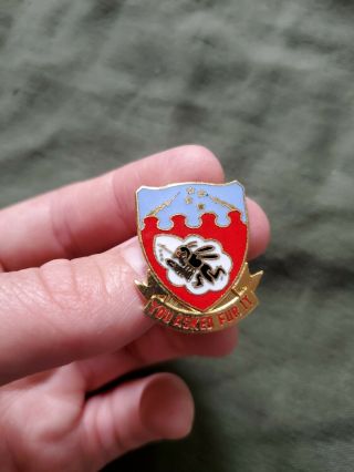 Wwii Us Army 383rd Anti Aircraft Artillery Battalion Dui Crest Pin Theater Made