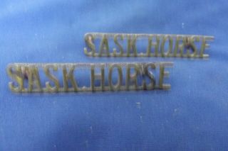 Ww Ii/pre Ww Ii Shoulder Badges To The 16th/22nd Saskatchewan Horse