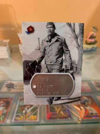 Joe Louis 2021 Historic Autographs Dog Tag Boxer Us Army Wwii Boxing Hof