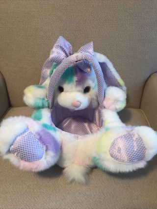 Plush Easter Bunny Rabbit Basket Kids Of America Corp Stuffed Animal Eggs Diy