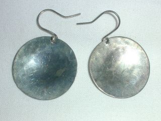 Vintage Sterling Silver Rlm - Robert Lee Morris Hand Hammered Earrings
