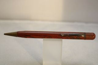 Vintage Red Ripple Mechanical Pencil With Pocket Clip