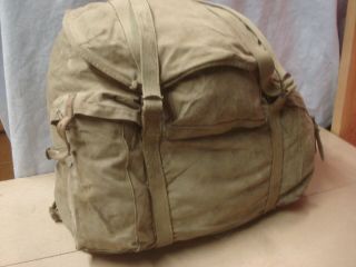 Named Us Army Mountain Canvas (no) External Frame Rucksack Military Pack Backpack