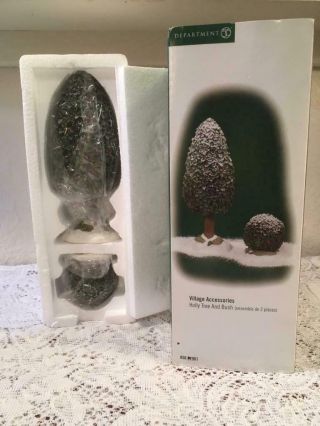 Department 56 Village Accessories Holly Tree And Bush Set Of 2