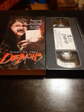 1987 Night Of The Demons Republic Horror Vhs Tape - Rated R Oop Vintage Rare Htf