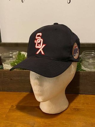 Vintage Chicago White Sox Snapback Hat Cap Mlb Sga 90s Miller Lite