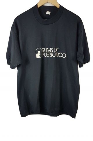 Vintage Rums Of Puerto Rico Ringer T Shirt Xl Extra Large Single Stitch Vtg 90s