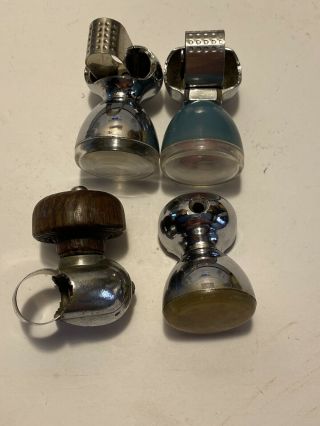 4 Vintage Clear Suicide Steering Wheel Spinner Knob Lucite Auto
