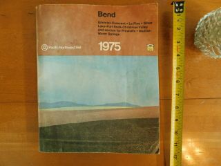 Vtg1975 Bend Oregon Pacific Northwest Bell Telephone Book Yellow Pages Retro Ads