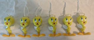 Hallmark Looney Tunes Ornaments,  6 Angel Tweety Birds & 1 Butterfly Tweety Bird 2
