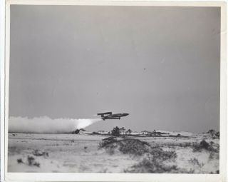 Post Wwii Us Aaf Photo - Captured German V - 2 Rocket In Us Markings - Eglin Field
