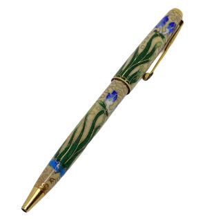 Vintage Gold - Tone Enamel Cloisonne Floral Ink Pen
