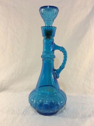 Vintage Jim Beam 1970’s Blue I Dream Of Jeannie Bottle Whiskey Decanter 13” Tall