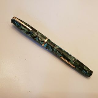 Wearever Turquoise Pearl And Black Marble Fountain Pen