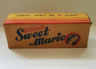 1930s Willards Sweet Marie Chocolate 5 Cent Canadian Candy Bar Empty Collectible