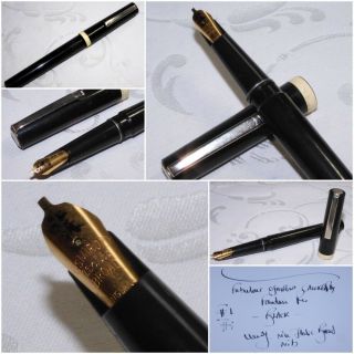 Fabulous Vintage Osmiroid Calligraphy Fountain Pen - Black - Italic Broad Nib