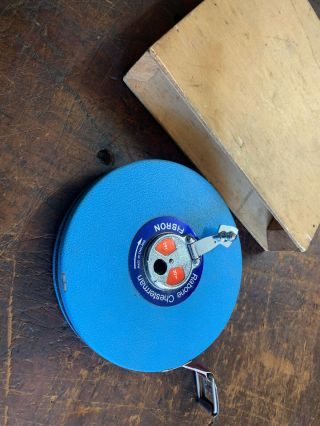 Vintage Rabone Chesterman Fibron 20m Tape Measure Made In England
