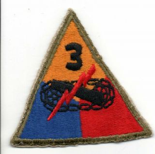 World War Ii Us Army 3rd Armored Division Patch