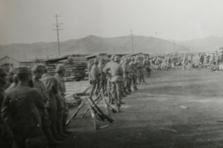 Japanese Soldiers Waiting To Get On Train Photo Captured Film Luzon Philippine