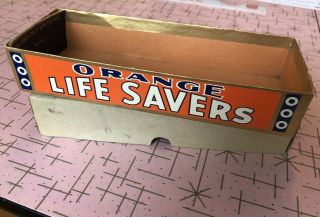 Vintage Life Savers Orange Flavour Display Advertising Box Package Candy 1940s
