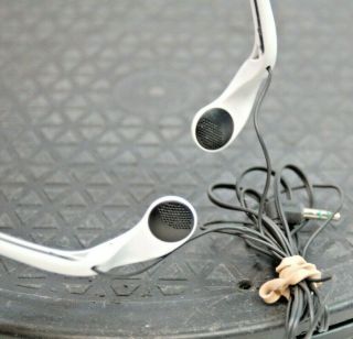 Vintage SONY MDR - W014 Lightweight Vertical In Ear Headphones Black White Orange 3