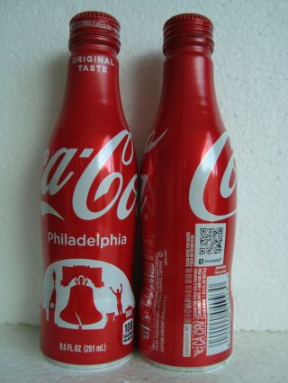 Coca Cola “philadelphia” Aluminium Bottle From The Usa 2019