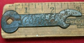 Rare Vintage Coca - Cola Drink Metal Bottle Opener Coke Soda Pop Early