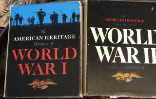 The American Heritage History Of World War I & Ii (2 Book Set) (1964 & 66,  Hc/dj)