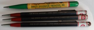 3 Mechanical Pencil Oakwood Garage Dayton Kendall Motor Oil & Freighter Sd