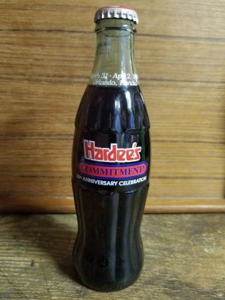 1996 Coca Cola Coke Commemorative Bottle Hardee 