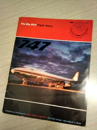 Boeing 747 Aircraft 50 Pg.  Promo/intro Booklet Published By Twa Airlines - - 1970