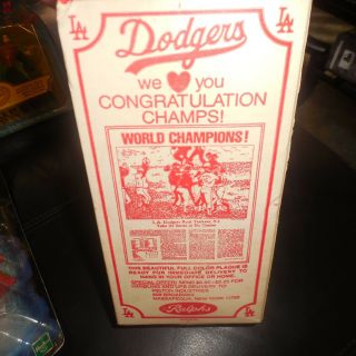 Rare 1981 Ralphs Supermarket Milk Carton Los Angeles Dodgers World Series Yankee