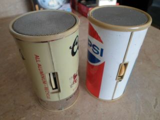 ,  2 RADIO Vintage PEPSI - COLA CAN - & Vintage COORS CAN, 2
