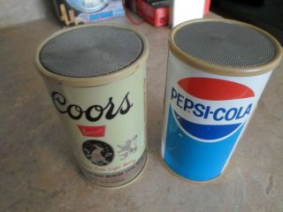 ,  2 RADIO Vintage PEPSI - COLA CAN - & Vintage COORS CAN, 3