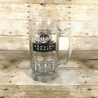 Vintage Miller Draft Beer Mug 1997 Miller Brewing Co.  Clear 8 Inches