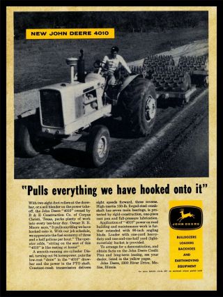 1963 John Deere 4010 Industrial Tractor Metal Sign: 12x16 Large Size