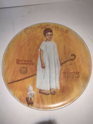 Vintage 1975 Norman Rockwell Angel With A Black Eye Christmas Plate By Knowles