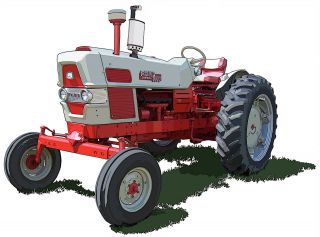 Ford Model 6000 Farm Tractor Canvas Art Print By Richard Browne
