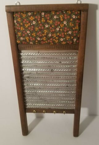 Vintage - Dubl Handi Wash Board By Columbus Wash Board Co.  18”x8.  5” Key Rack