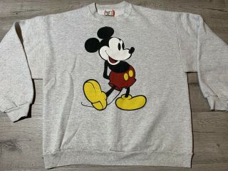 Vintage Disney Mickey Mouse Sweatshirt Size Xl Made In Usa 80 