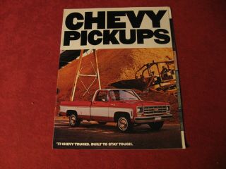 1977 Chevy Pickup Truck Sales Brochure Booklet Old